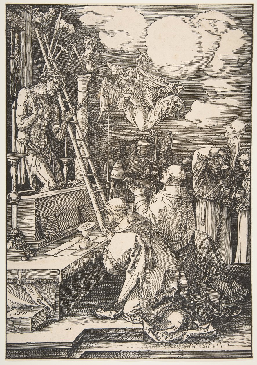 Pyhän Gregorian messu, 1511. tekijältä Albrecht Dürer