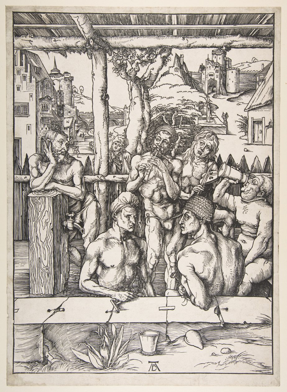 Miesten kylpyhuone tekijältä Albrecht Dürer