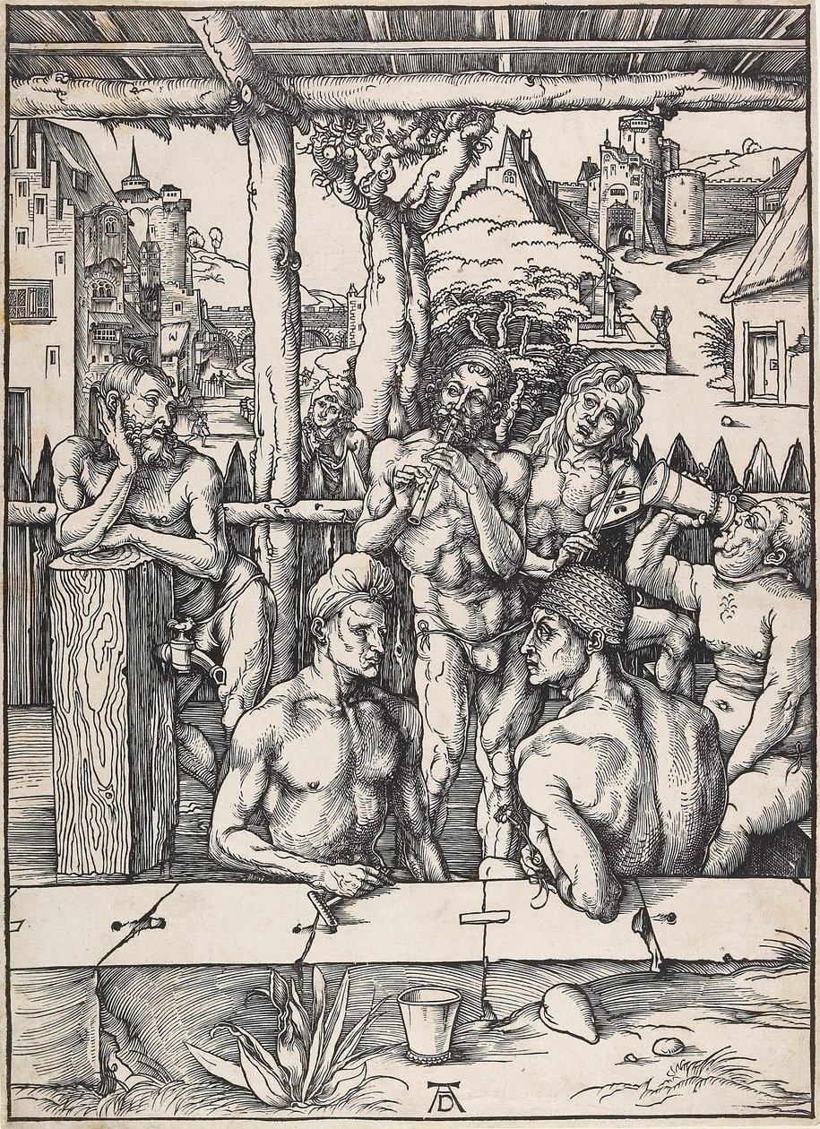 Miesten kylpyhuone tekijältä Albrecht Dürer
