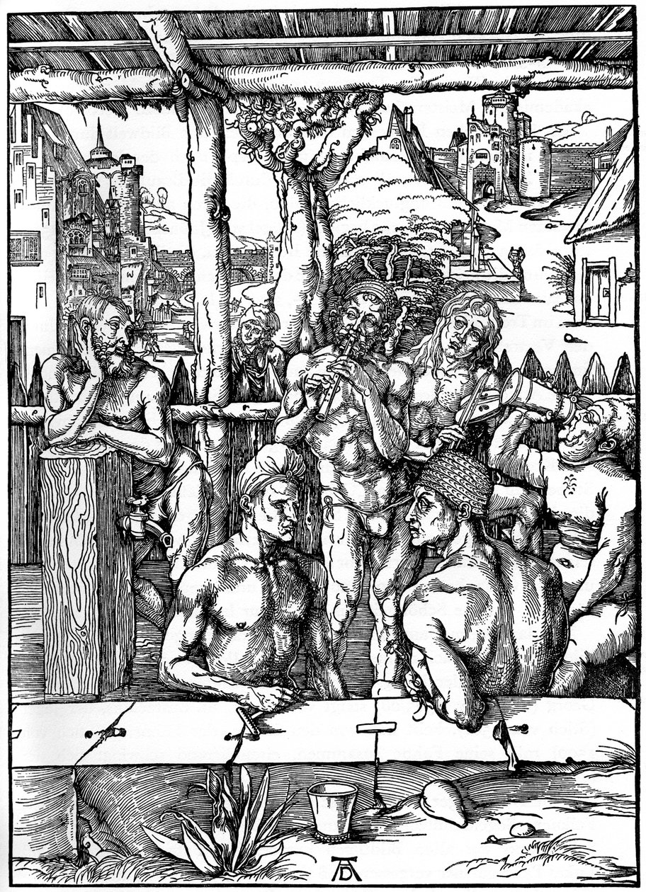 Miesten kylpylä, 1497-1498, 1936 tekijältä Albrecht Dürer