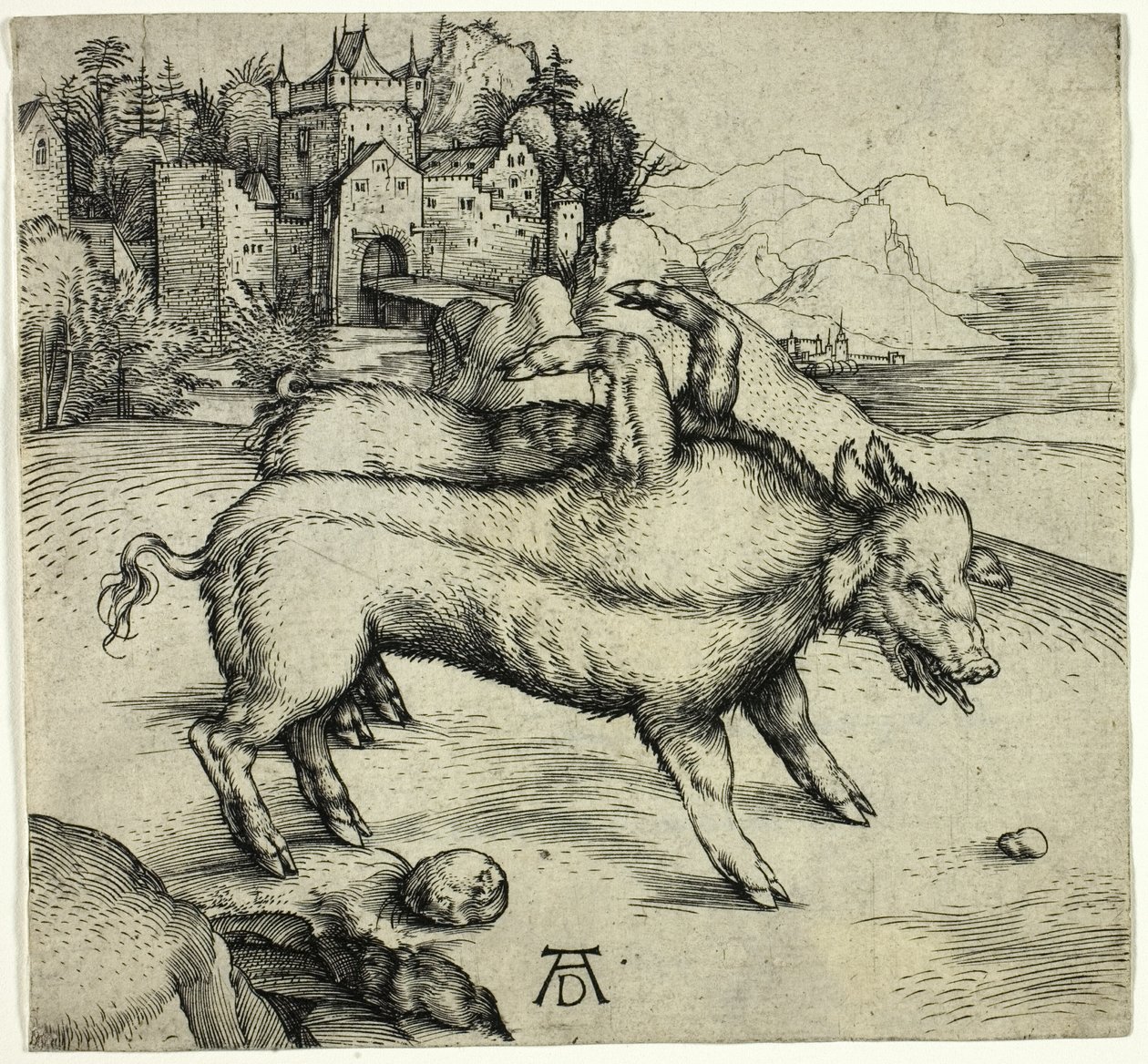 Landserin hirviömäinen emakko tekijältä Albrecht Dürer