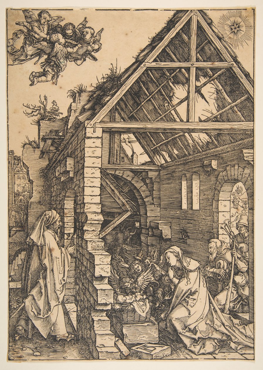 Syntymä, Neitsyen elämästä, 1502-3. tekijältä Albrecht Dürer