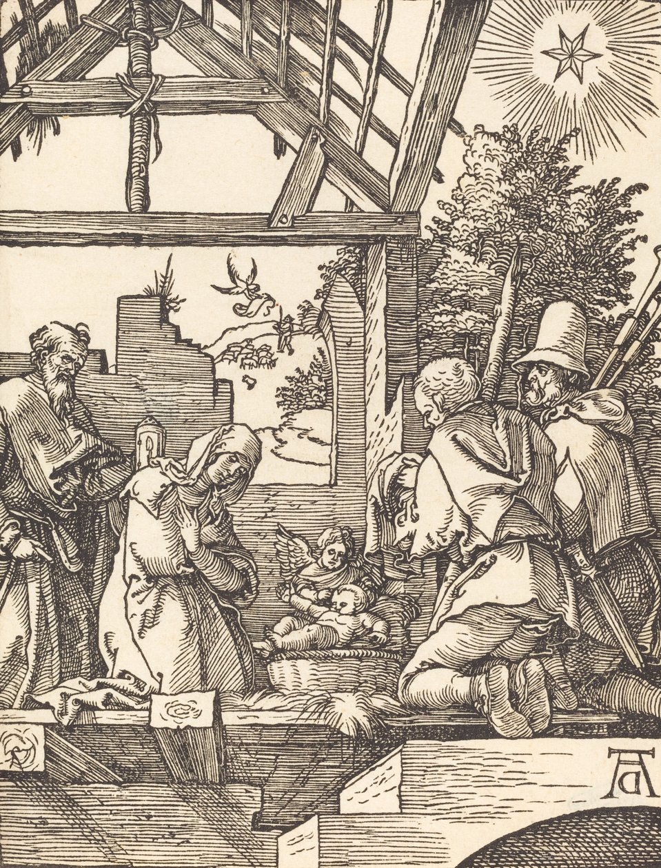 Syntymä, luultavasti c. 15091510. tekijältä Albrecht Dürer