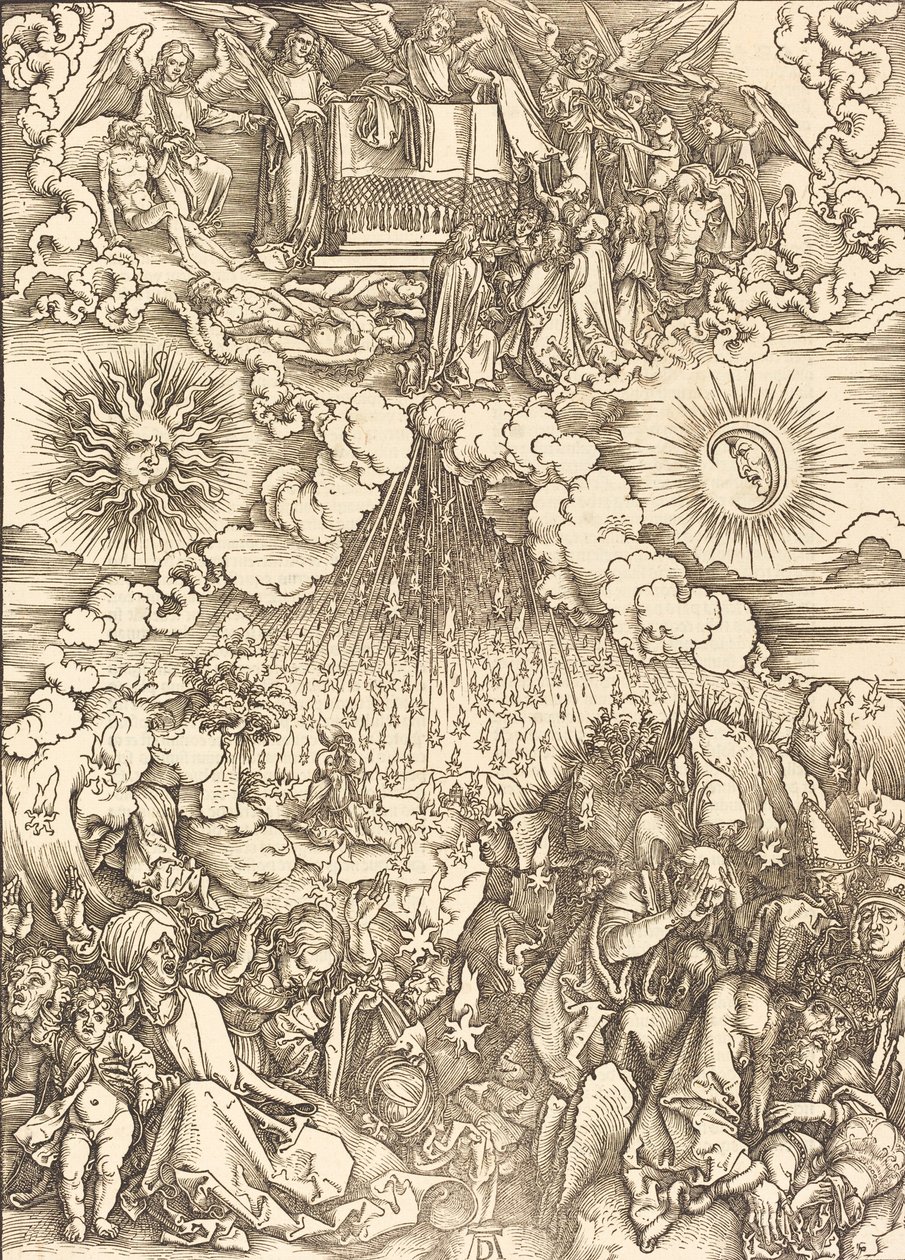 Viidennen ja kuudennen sinetin avaaminen, 1498. tekijältä Albrecht Dürer