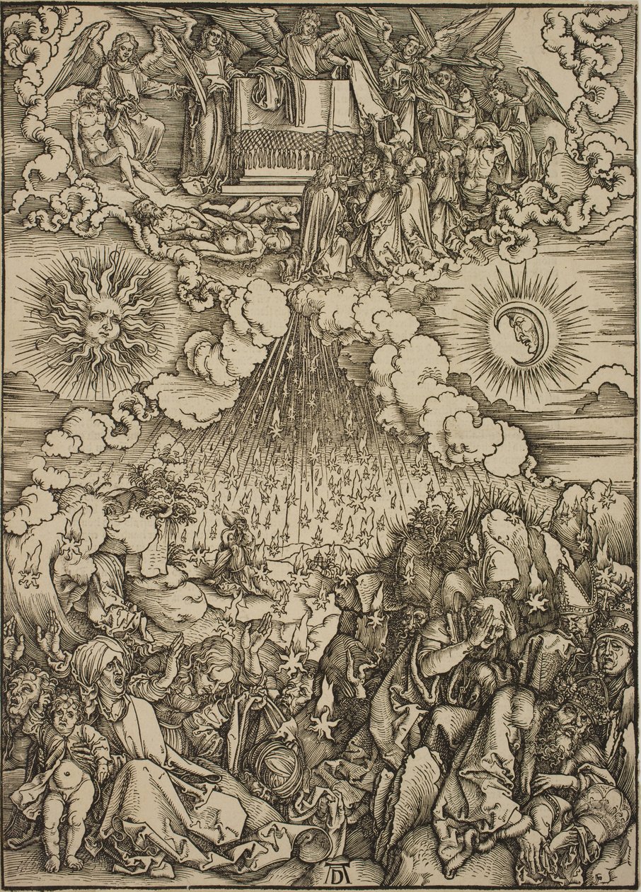 Viidennen ja kuudennen sinetin avaaminen tekijältä Albrecht Dürer