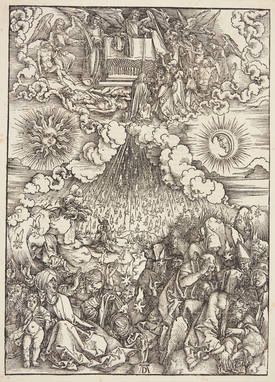 Viidennen ja kuudennen sinetin avaaminen tekijältä Albrecht Dürer
