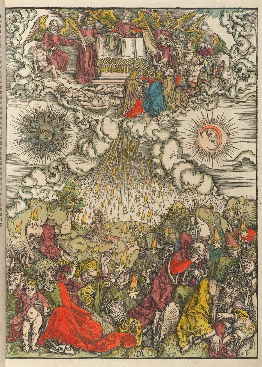 Viidennen ja kuudennen sinetin avaaminen tekijältä Albrecht Dürer