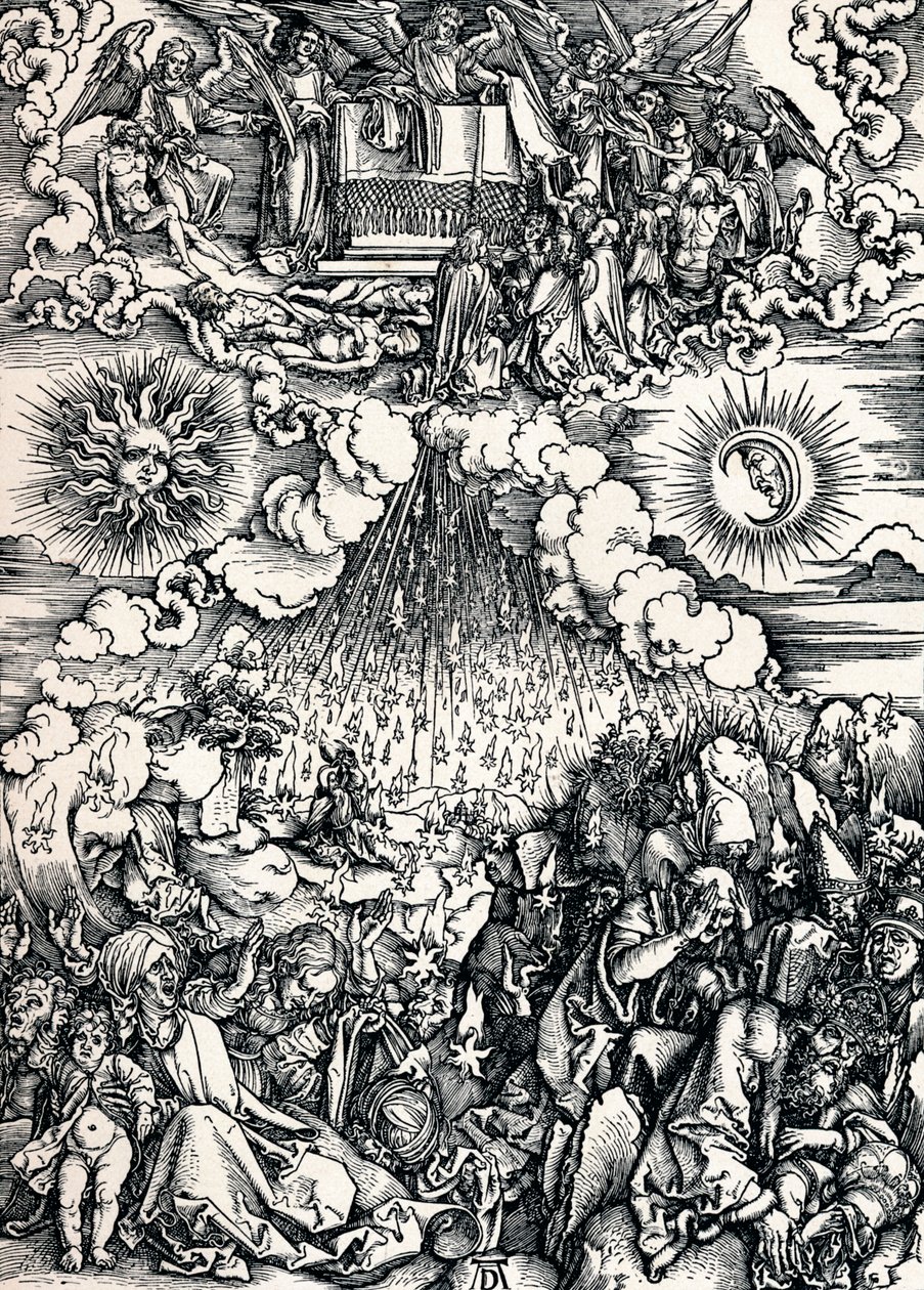 Viidennen ja kuudennen sinetin avaaminen, 1498 1906 tekijältä Albrecht Dürer