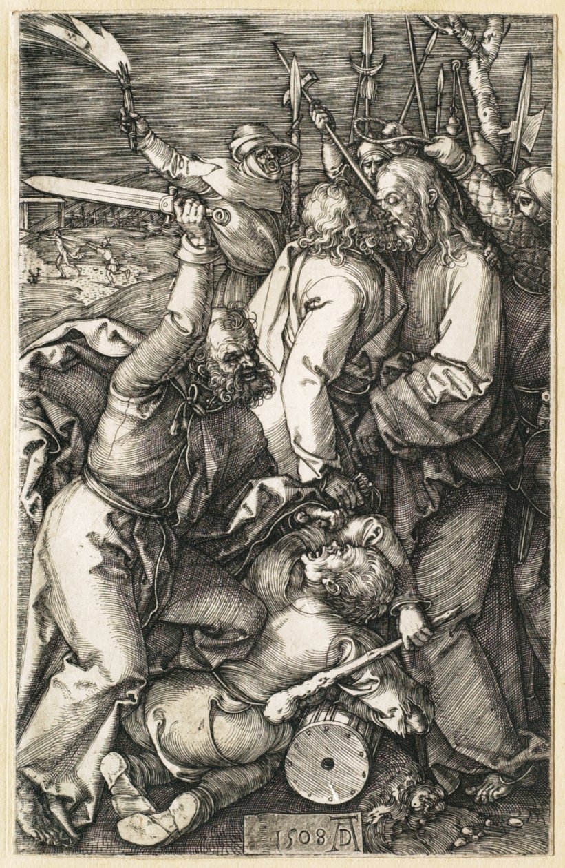 Kristuksen kärsimys: Kristuksen kavaltaminen tekijältä Albrecht Dürer