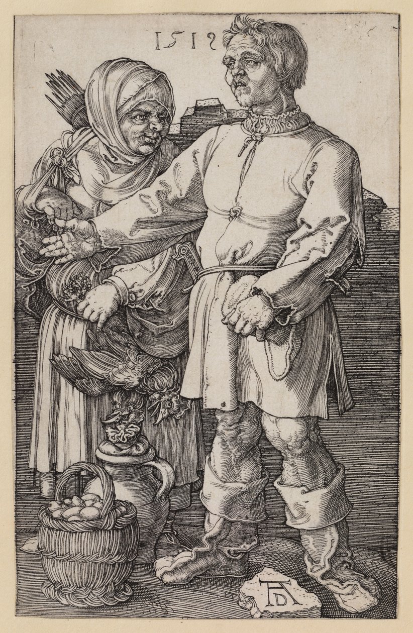 Talonpoikaispariskunta torilla tekijältä Albrecht Dürer