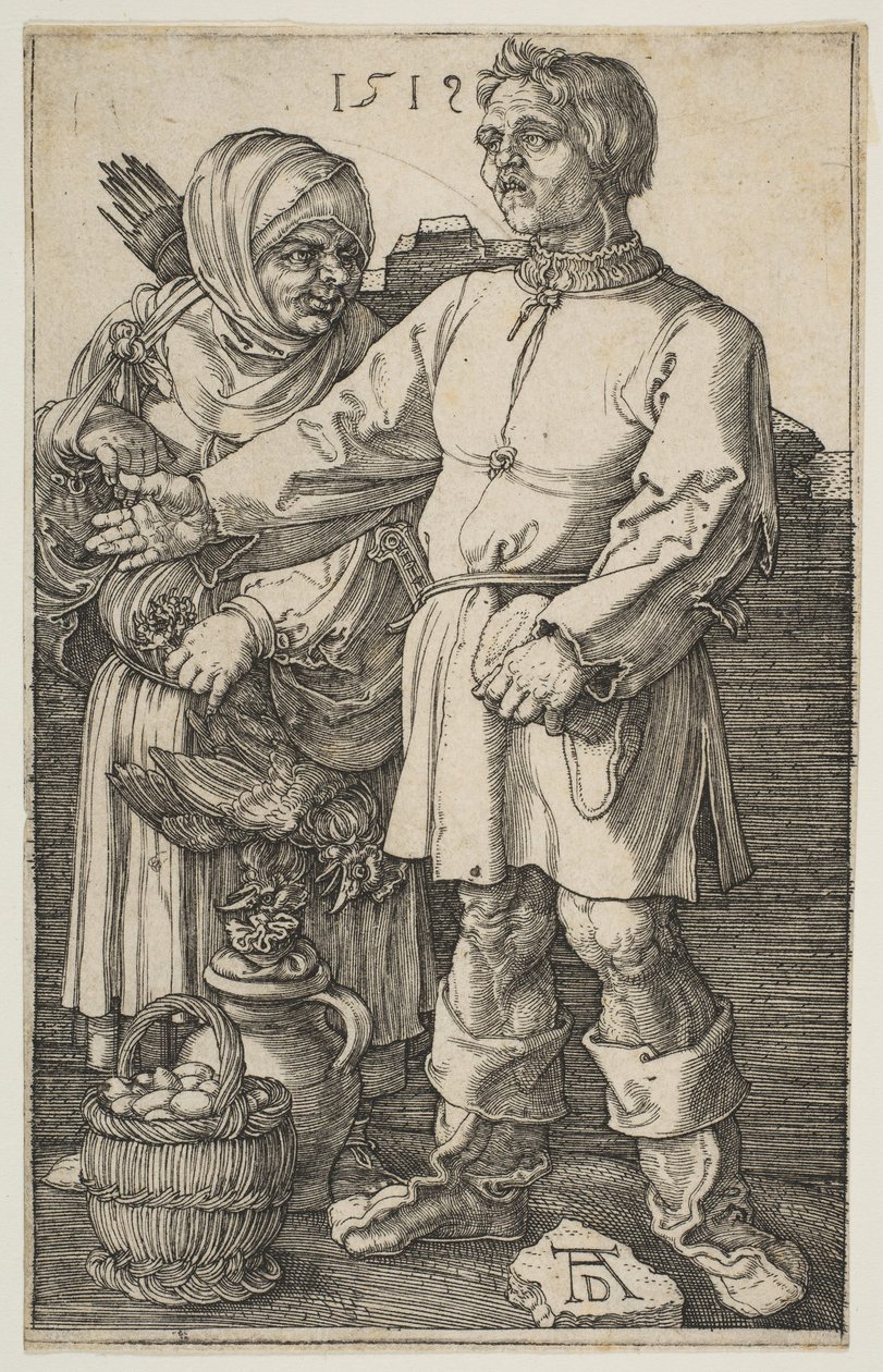 Talonpoikapariskunta torilla, 1519. tekijältä Albrecht Dürer