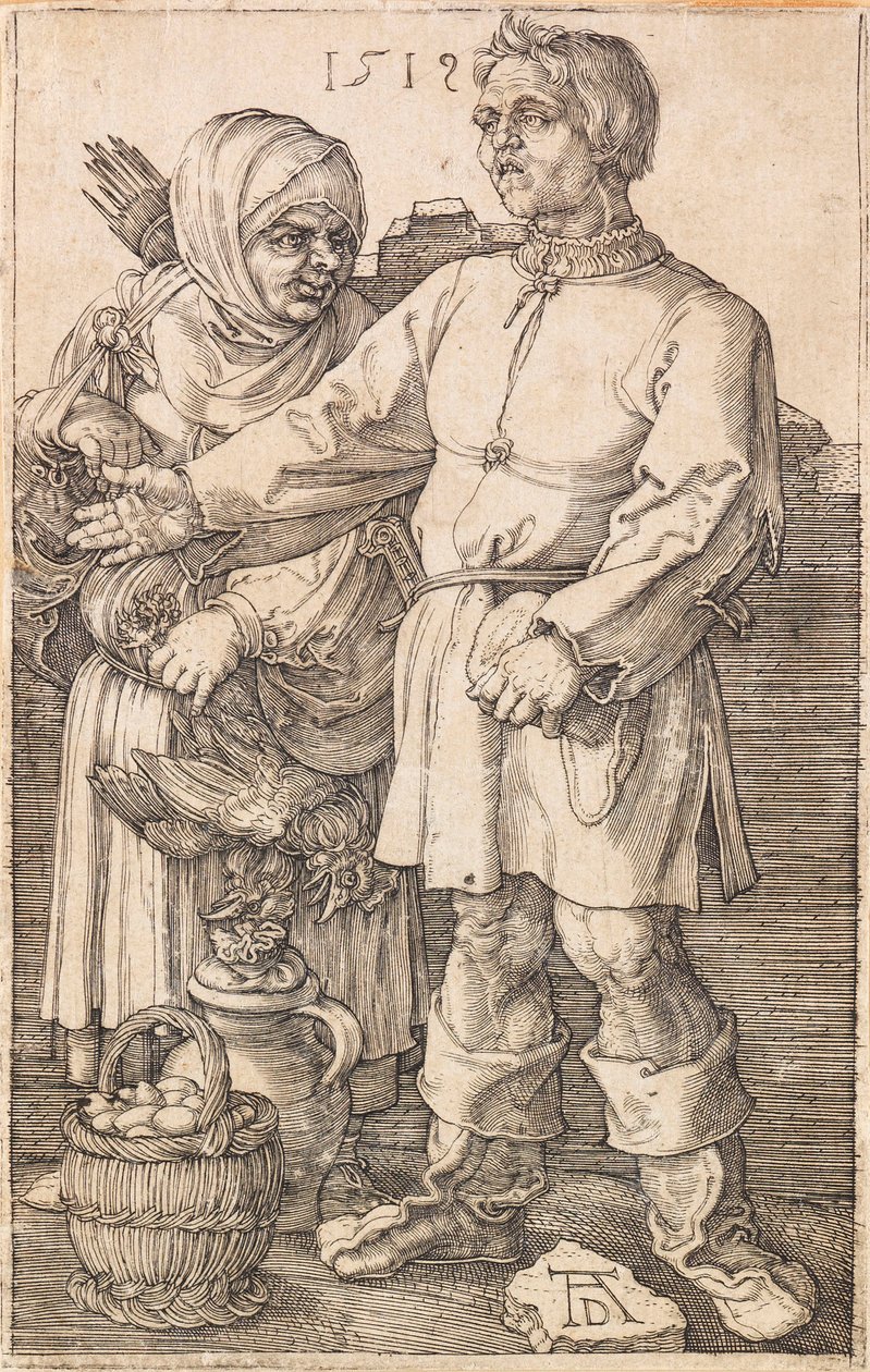 Talonpoika ja hänen vaimonsa torilla, 1519. tekijältä Albrecht Dürer