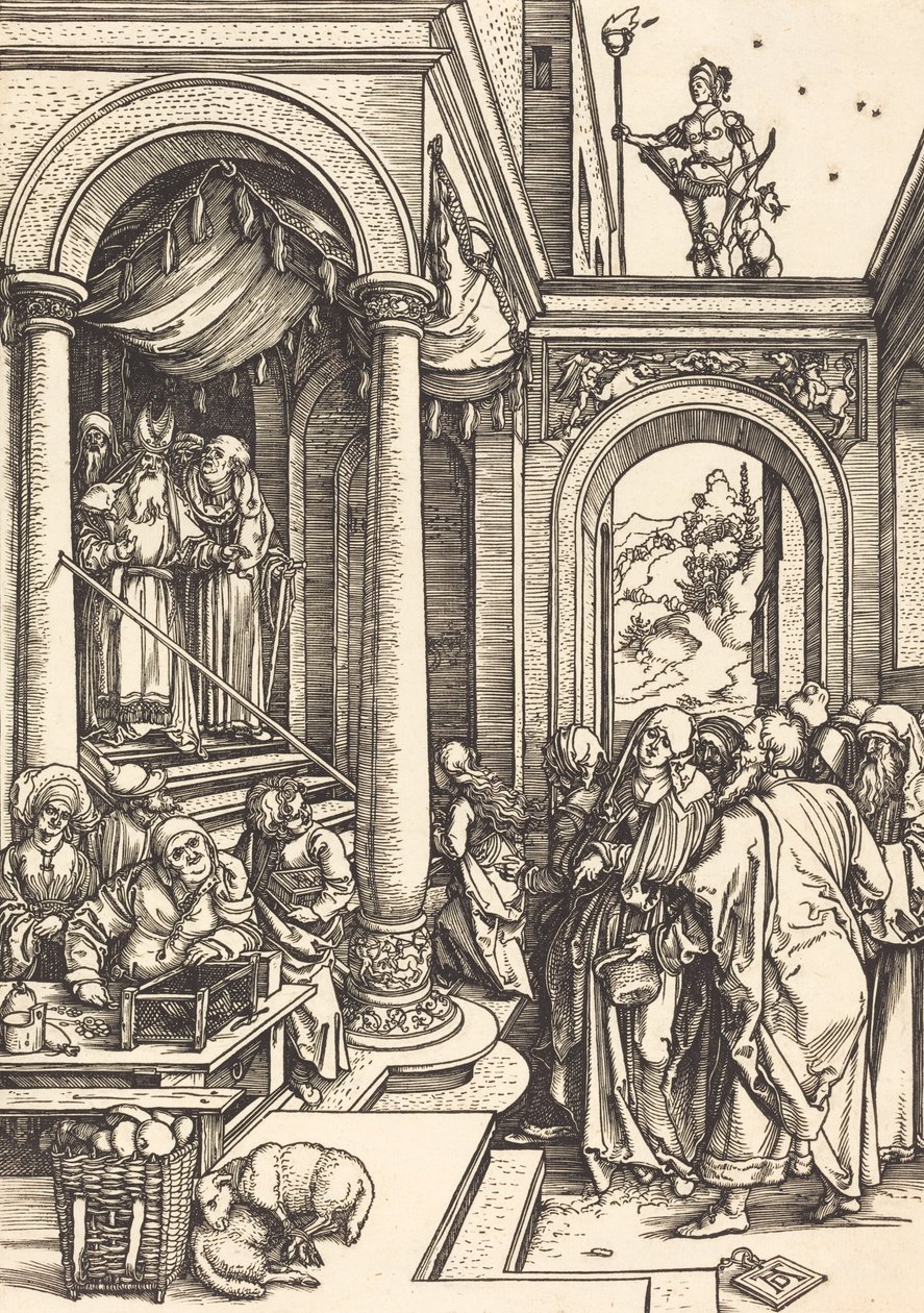 Neitsyen esittely temppelissä, n. 15021503. tekijältä Albrecht Dürer