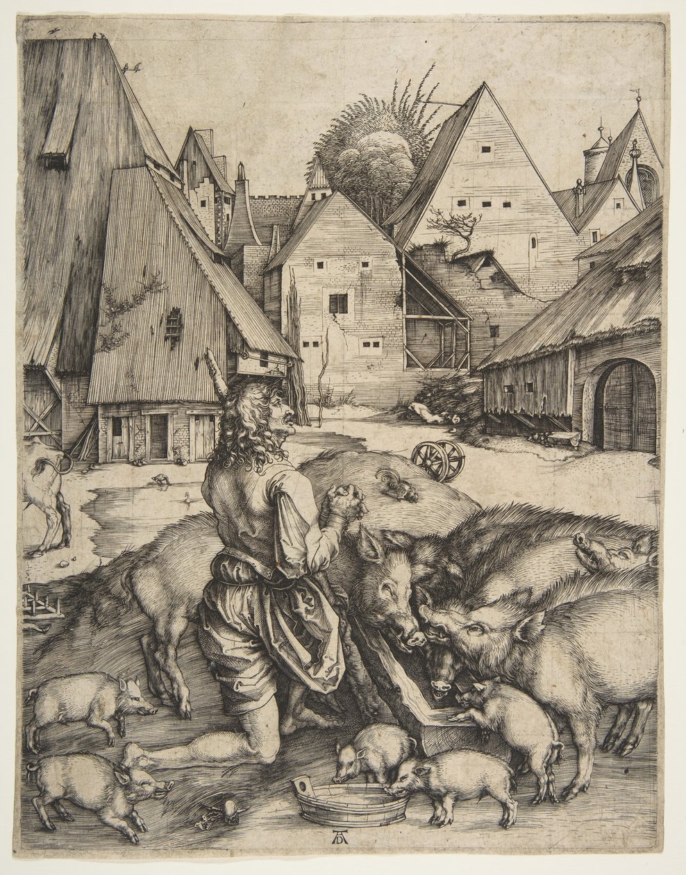 Tuhlaajapoika, n. 1496. tekijältä Albrecht Dürer