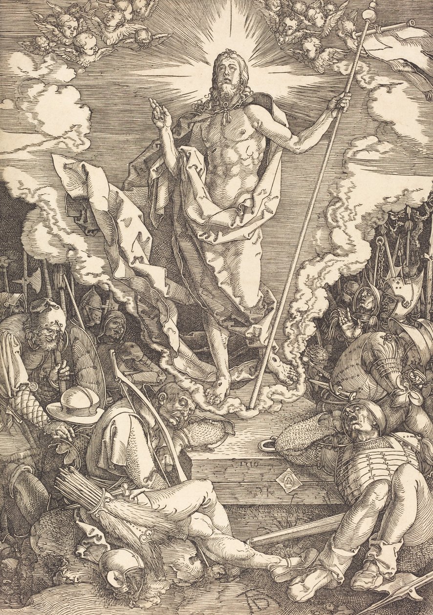 Ylösnousemus, 1510. tekijältä Albrecht Dürer