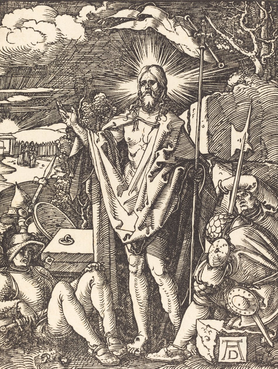 Ylösnousemus, luultavasti n. 15091510. tekijältä Albrecht Dürer