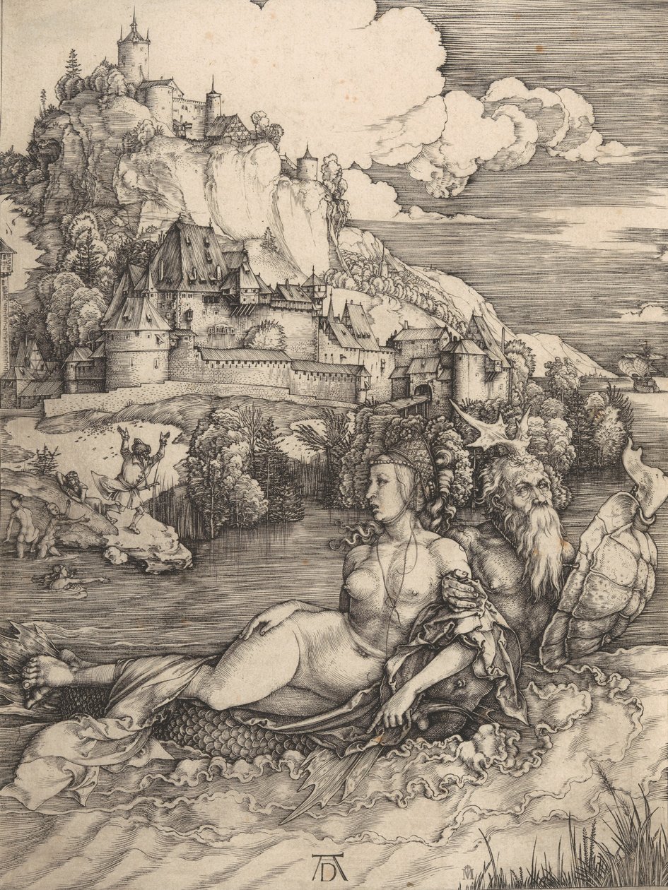 Merihirviö, noin 1498, noin 1498. tekijältä Albrecht Dürer
