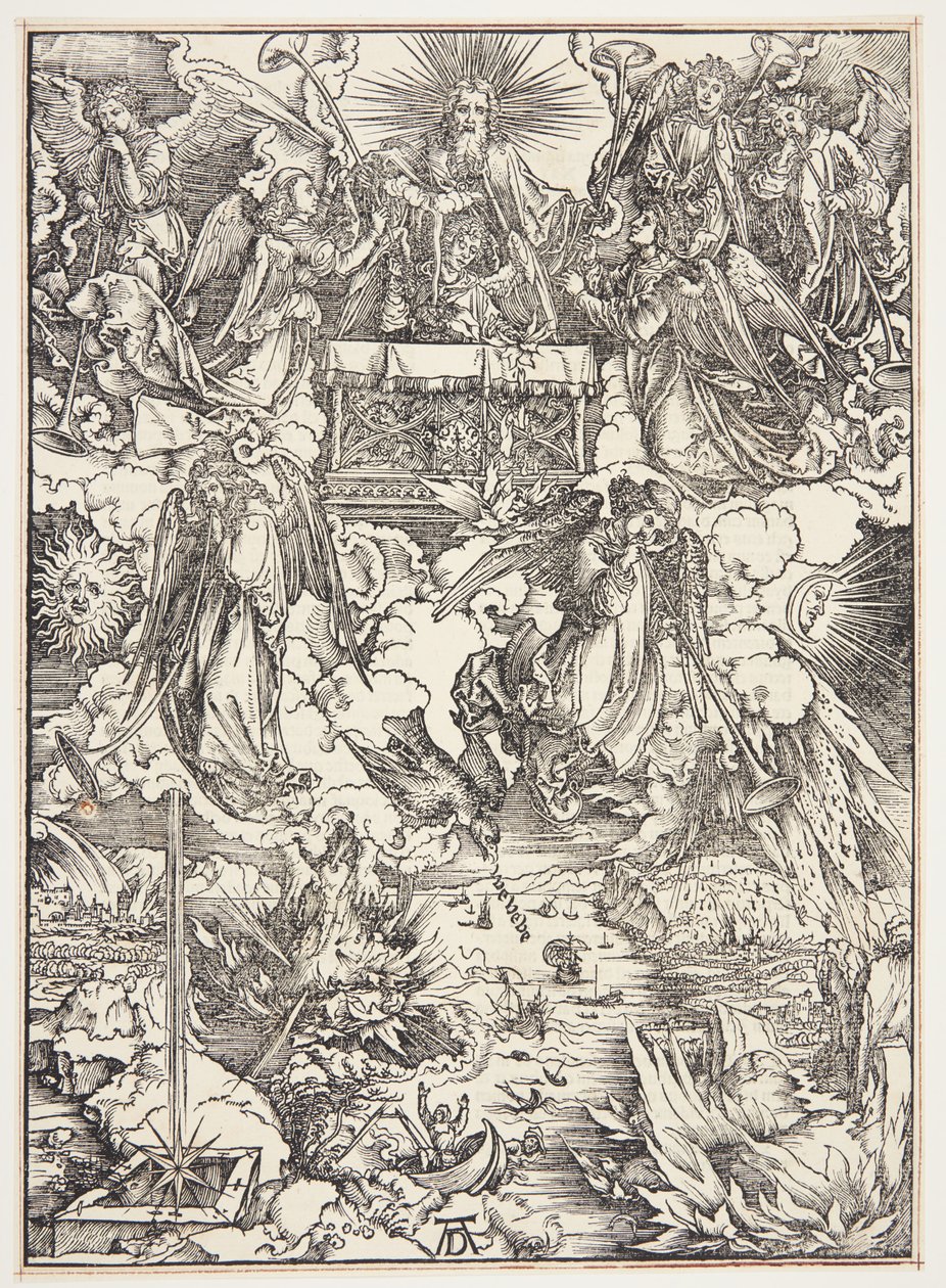 Seitsemän trumpettia tekijältä Albrecht Dürer