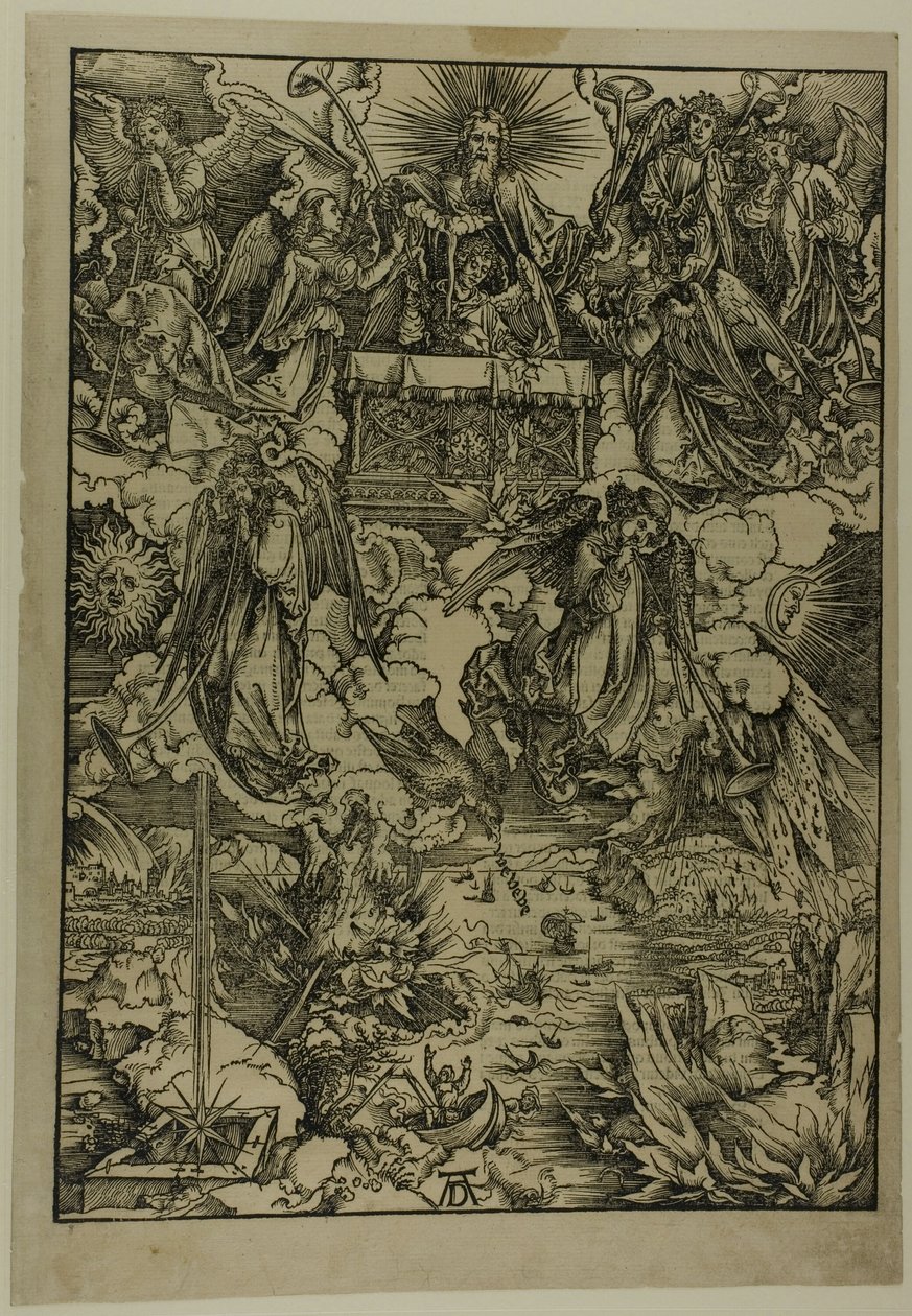 Seitsemän trumpettia, The Apocalypse tekijältä Albrecht Dürer