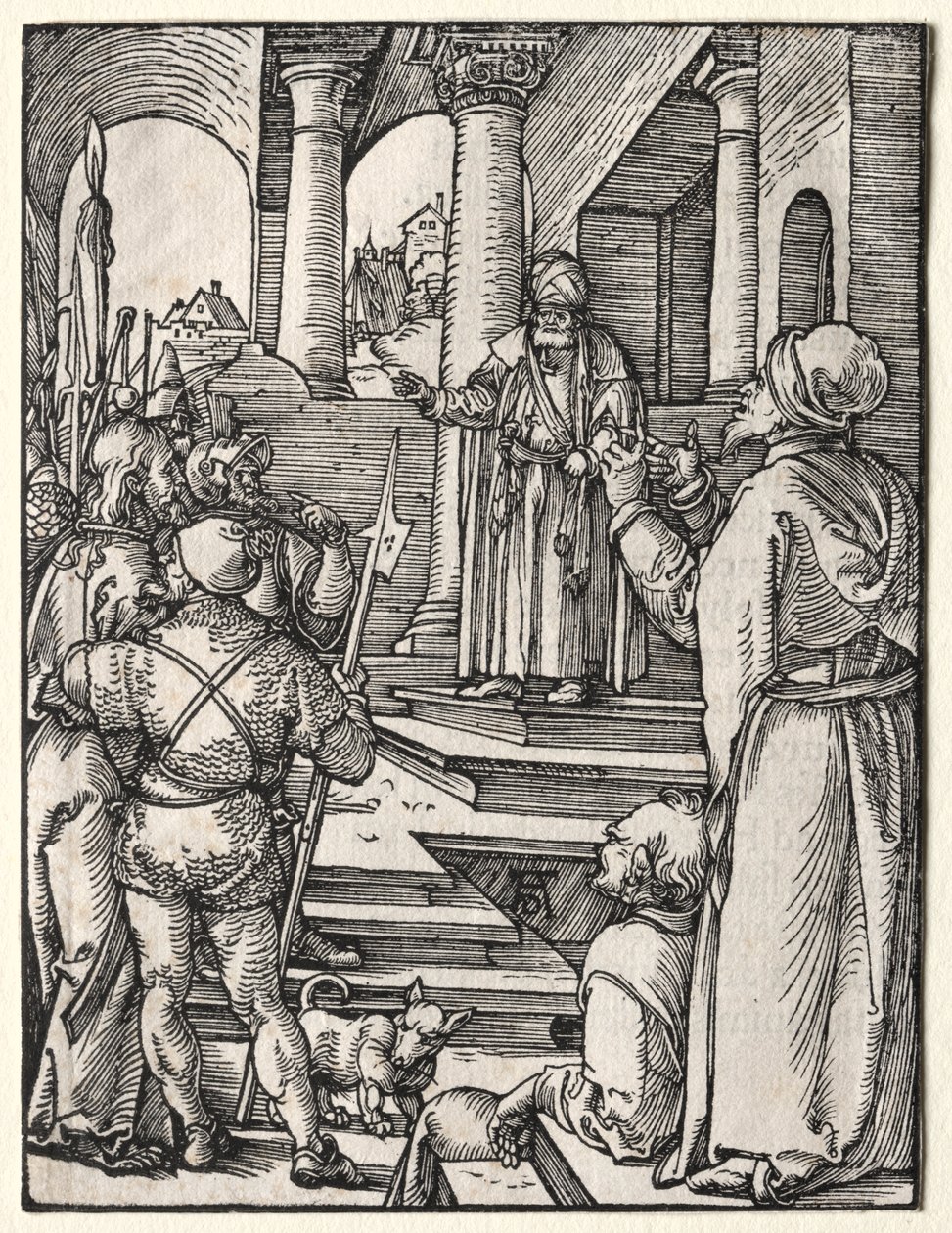 Pieni kärsimys: Kristus Pilatuksen edessä tekijältä Albrecht Dürer