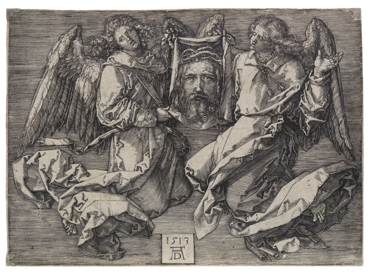 Kahden enkelin esittelemä hikiliina tekijältä Albrecht Dürer