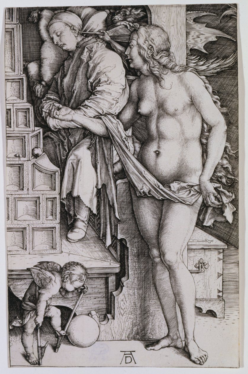 Joutilaajan kiusaus tekijältä Albrecht Dürer