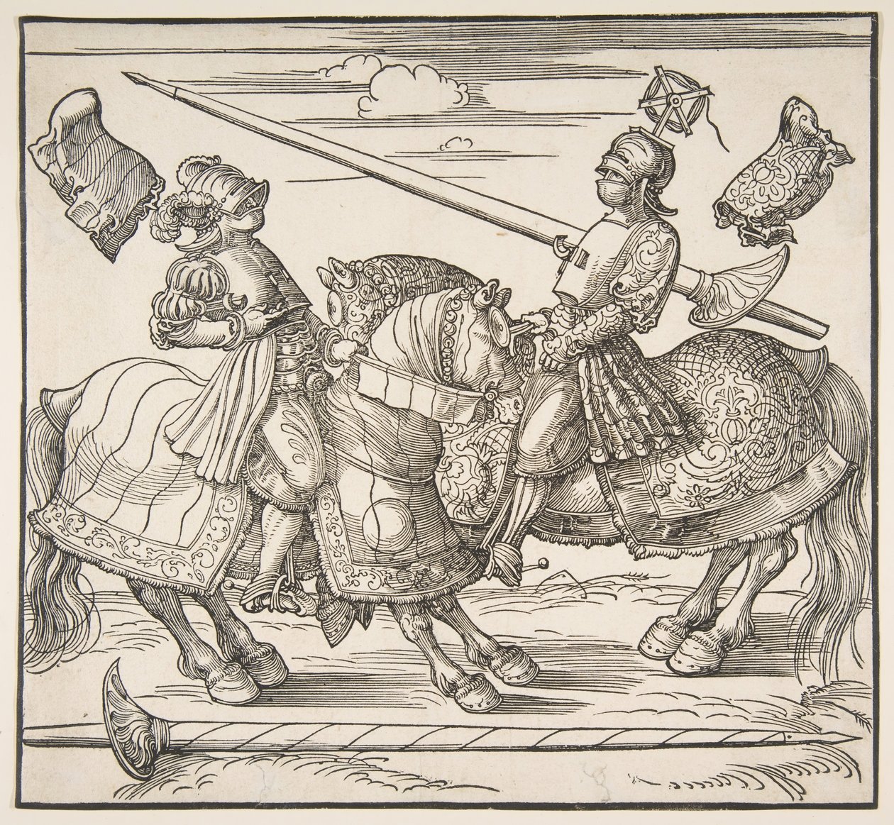 Tournament on Horseback, n. 151718. tekijältä Albrecht Dürer