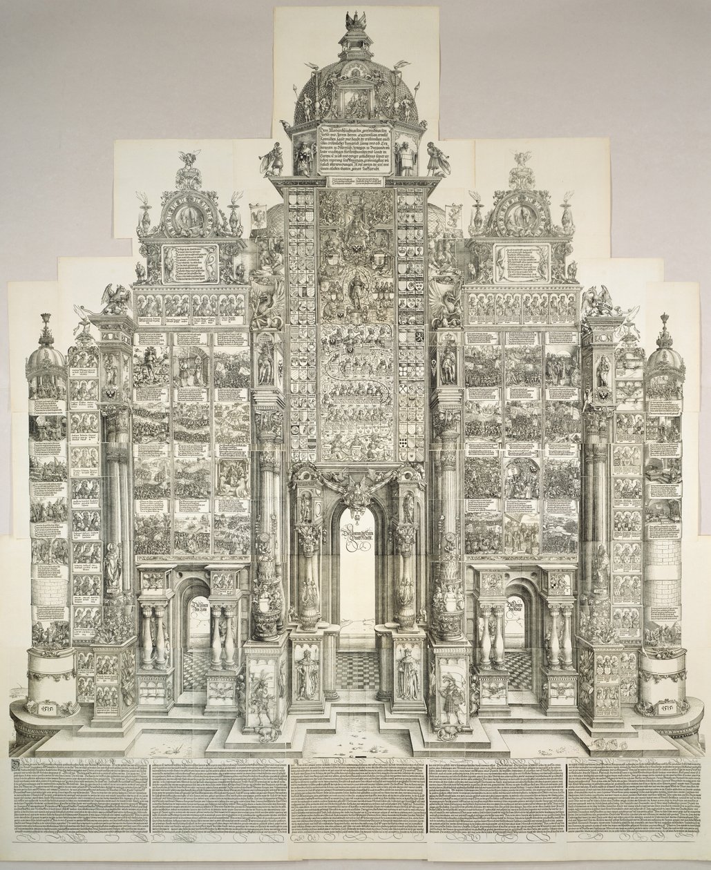 Maximilianuksen riemukaari, 1515 1799 painos. tekijältä Albrecht Dürer