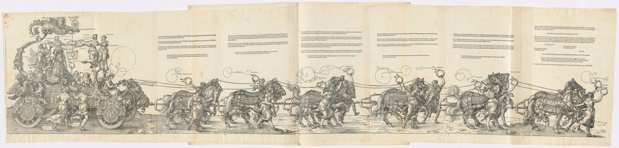 Maximilian I:n voittovaunut (suuri voittoauto) tekijältä Albrecht Dürer