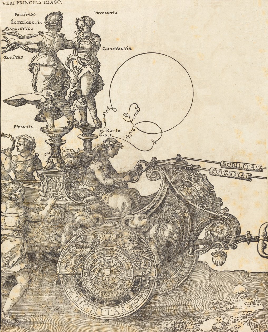 El carro triomfal de Maximilià I El gran carro triomfal [làm. 2 de 8], 1523 ed. llatí. finlandès tekijältä Albrecht Dürer