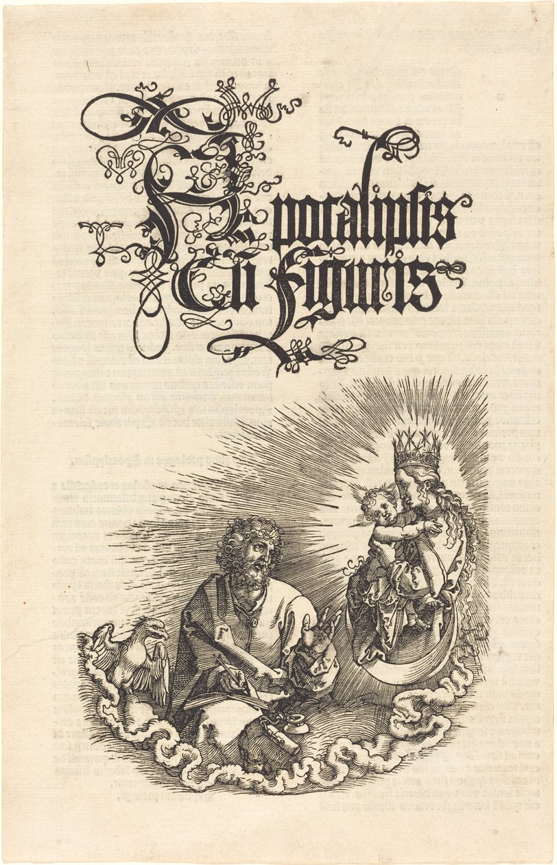 Neitsyt ilmestyy Pyhälle Johannekselle tekijältä Albrecht Dürer