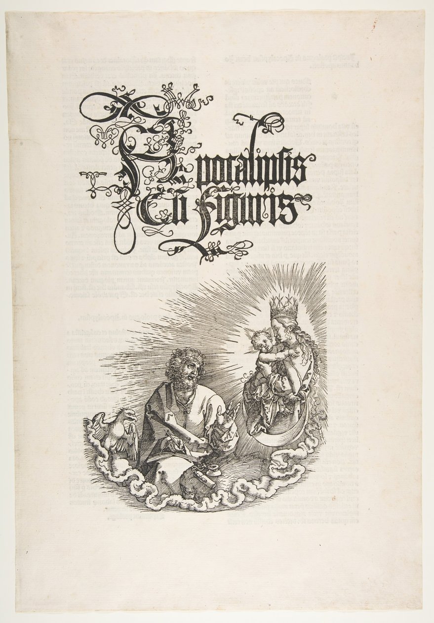 Neitsyt ilmestyy Pyhälle Johannekselle, The Apocalypse.n.d. tekijältä Albrecht Dürer