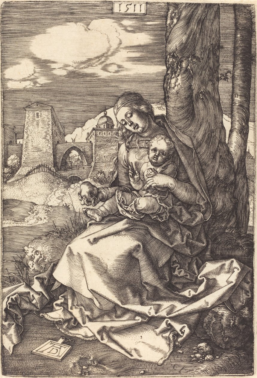 Neitsyt ja lapsi päärynän kanssa tekijältä Albrecht Dürer