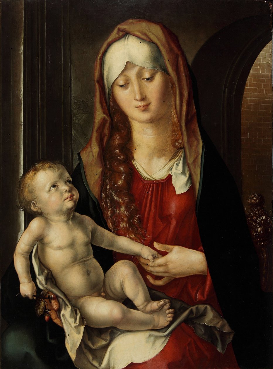 La Mare de Déu i el nen Madonna del Patrocinio , 1495. finlandès tekijältä Albrecht Dürer