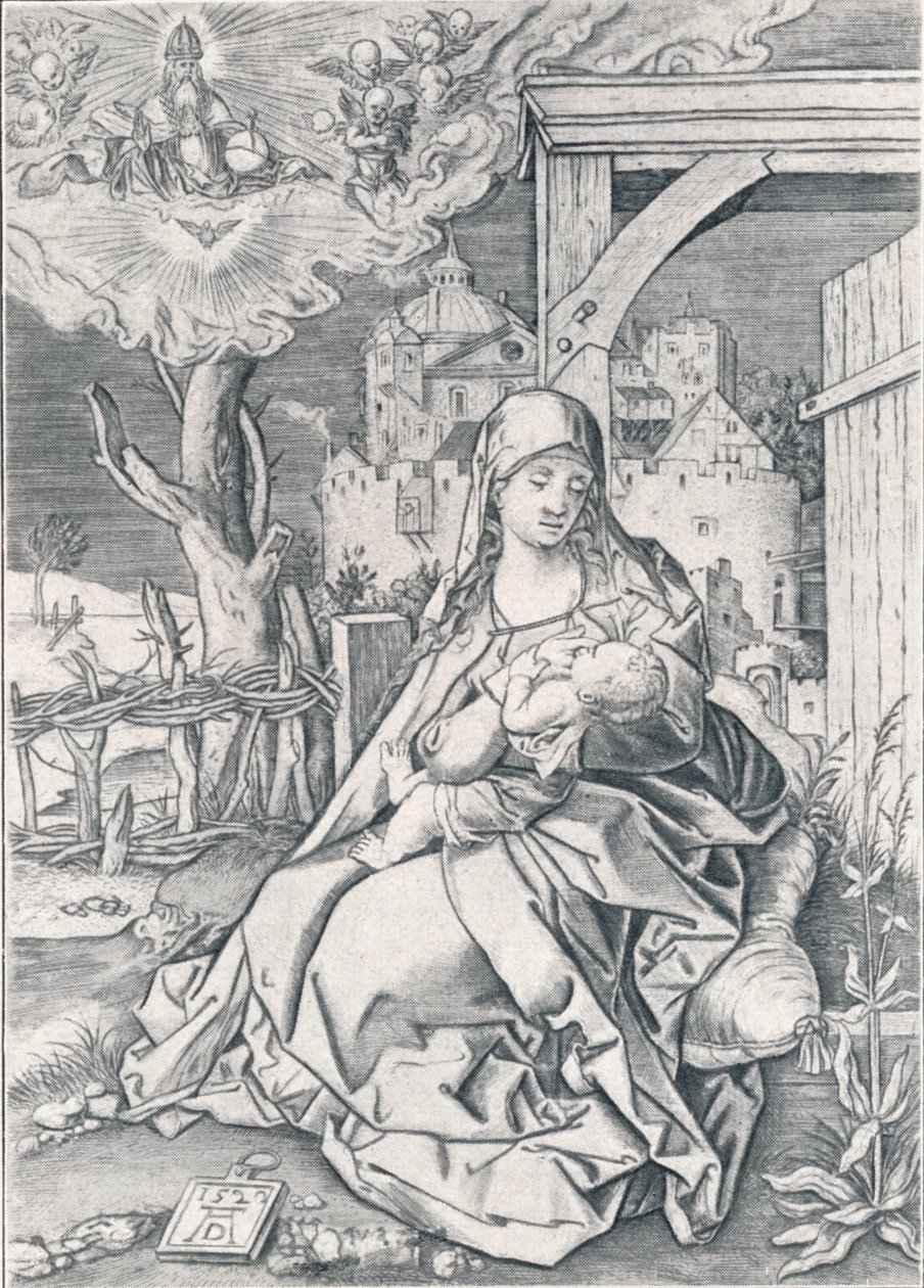 Neitsyt portilla, 1522 1906. tekijältä Albrecht Dürer