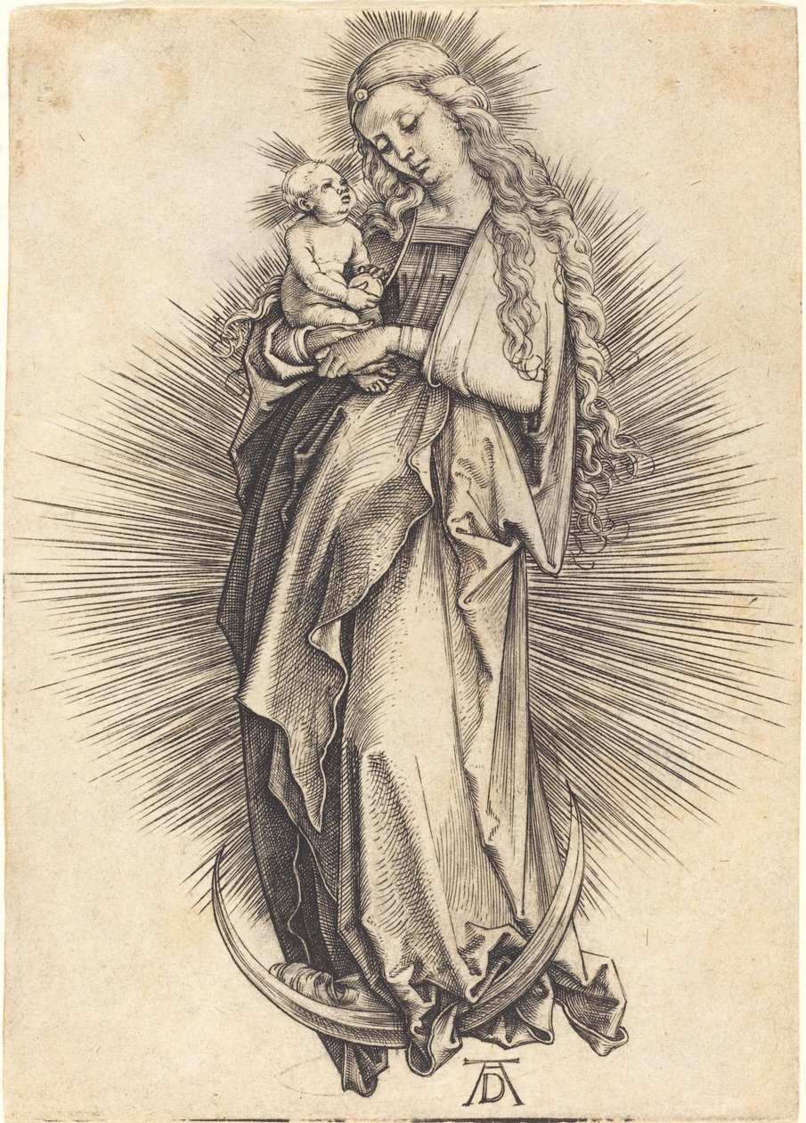 Neitsyt puolikuussa tekijältä Albrecht Dürer
