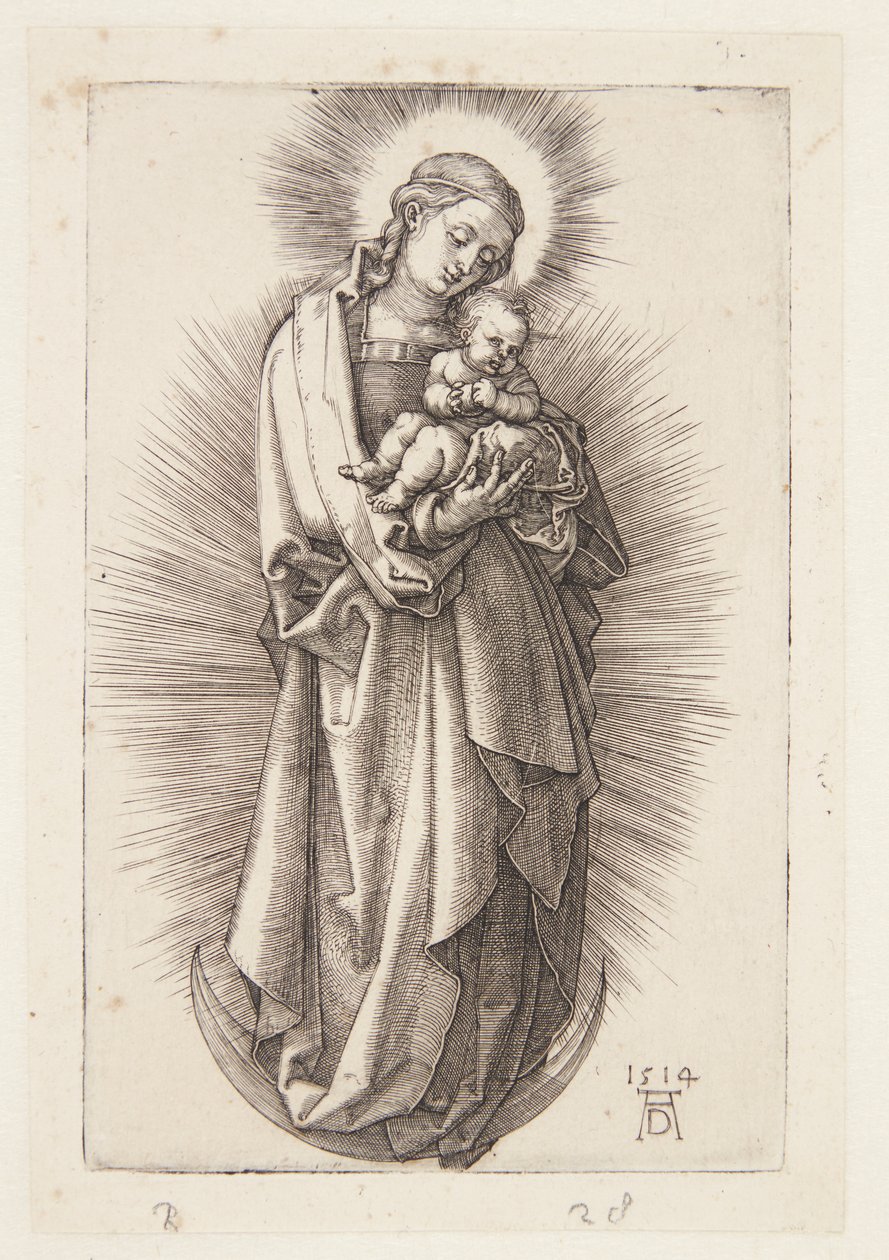 La Verge a la mitja lluna amb una diadema tekijältä Albrecht Dürer