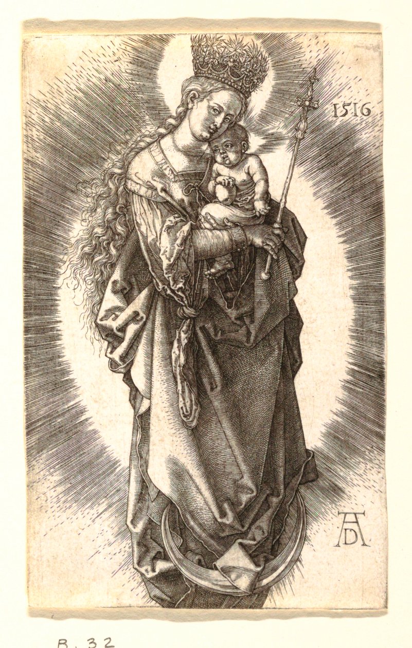 Neitsyt Tähtien Kruunun kanssa tekijältä Albrecht Dürer