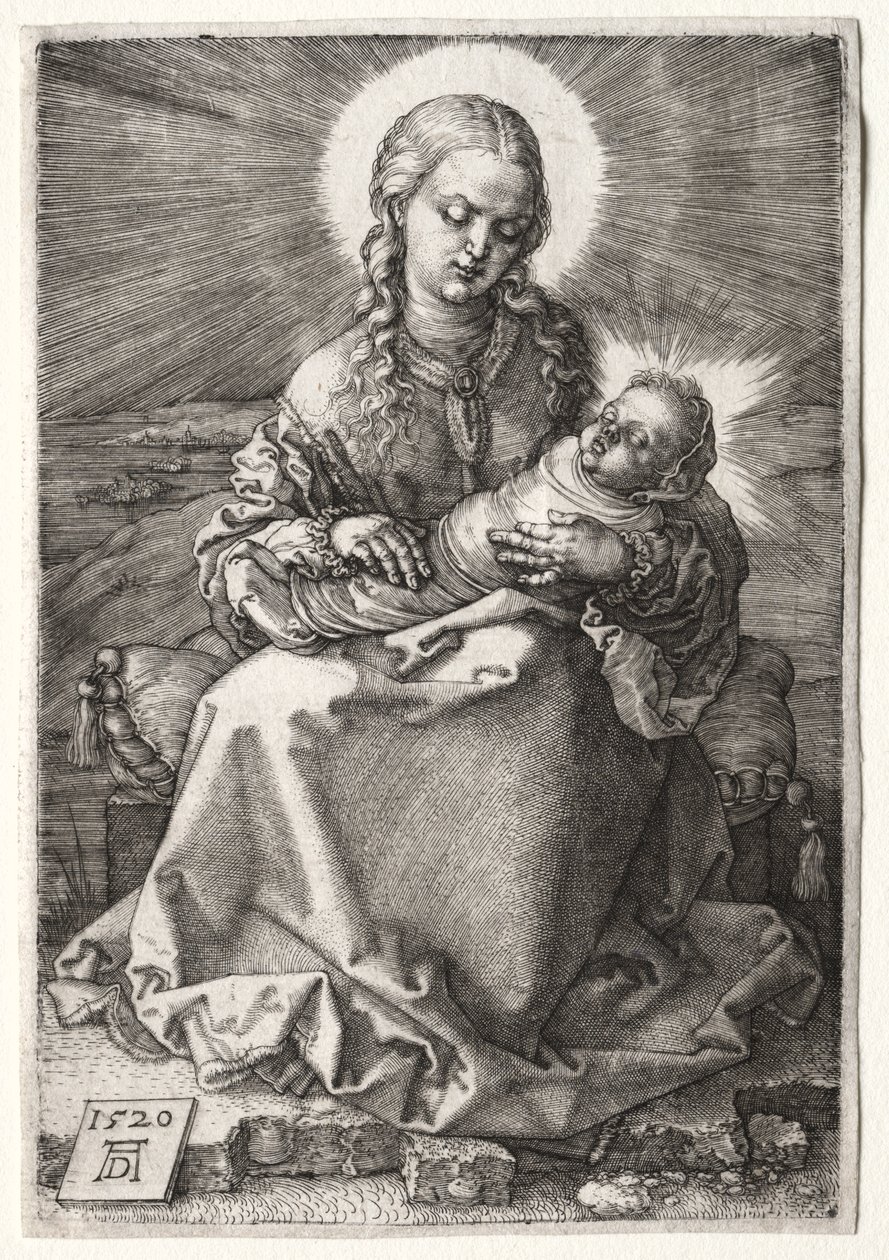 Neitsyt kapaloituneen lapsen kanssa tekijältä Albrecht Dürer