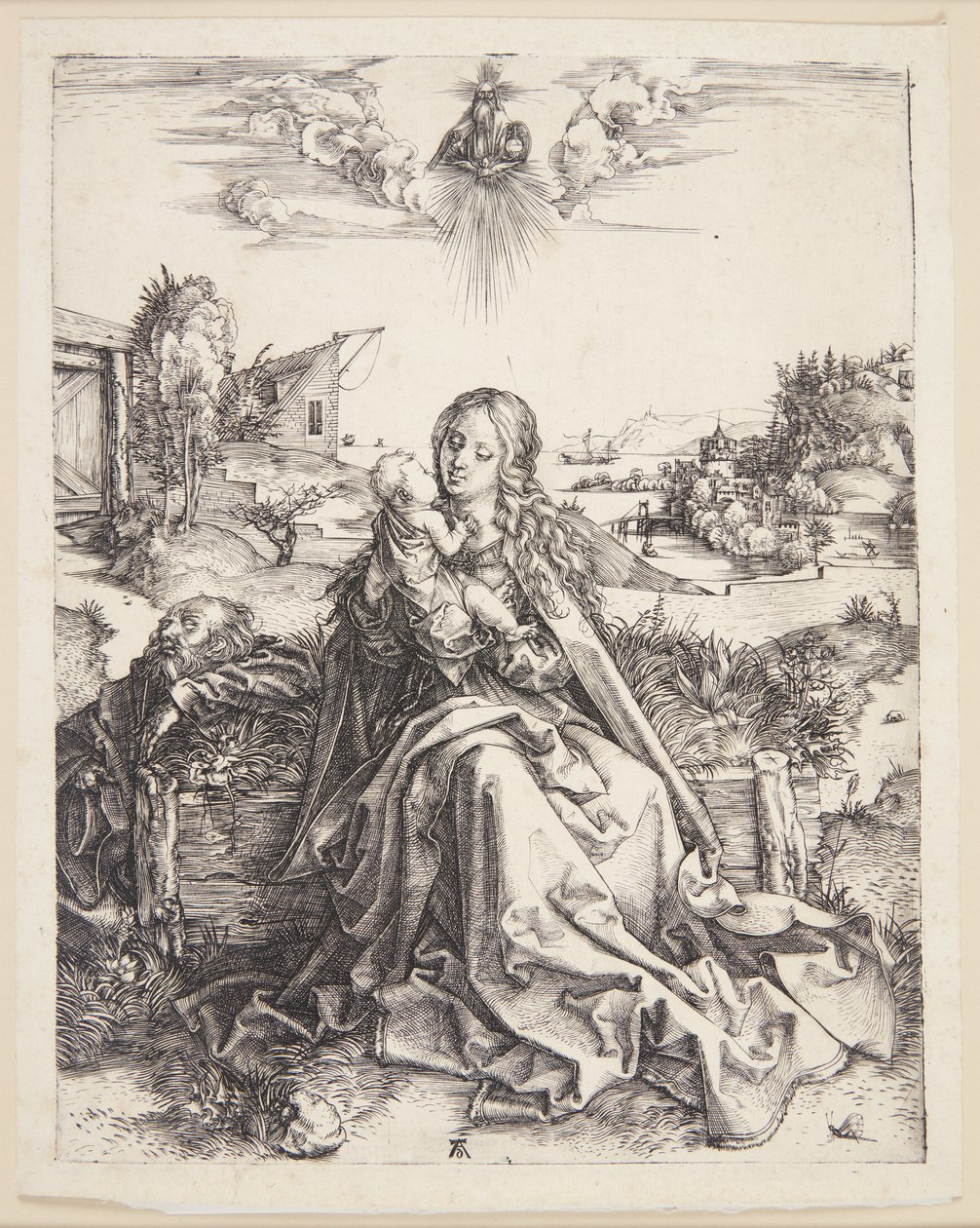 Neitsyt sudenkorennon kanssa tekijältä Albrecht Dürer