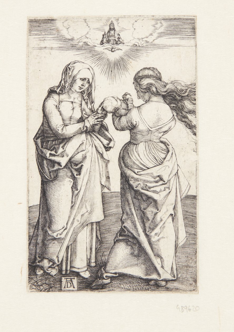 Neitsyt lapsen Kristuksen ja Pyhän Annan kanssa tekijältä Albrecht Dürer