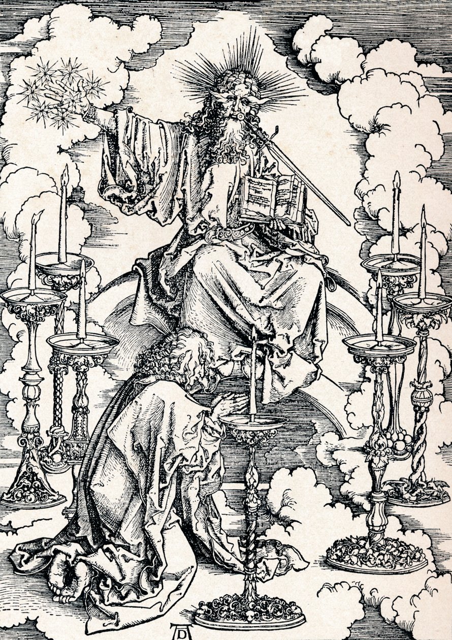 Seitsemän kynttilänjalan visio, 1498 1906. tekijältä Albrecht Dürer