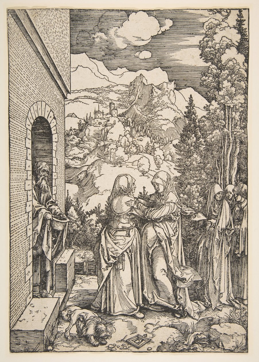 Vierailu, Neitsyen elämästä, 1503-4. tekijältä Albrecht Dürer