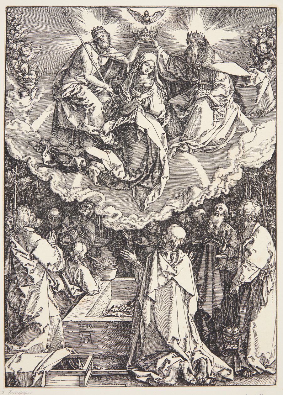 Neitsyen taivaaseenastuminen ja kruunaus tekijältä Albrecht Dürer