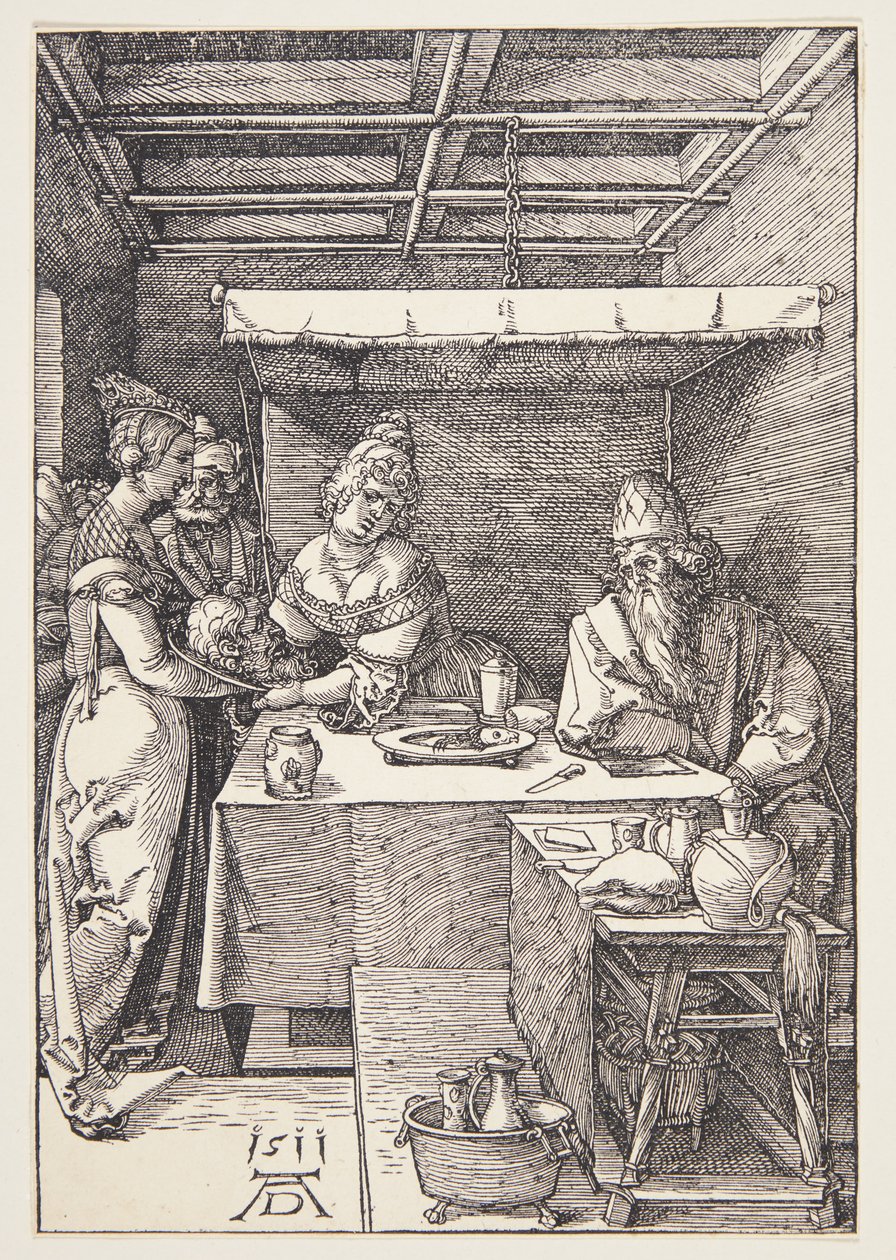 Pyhän Johannes Kastajan pää tuotiin Herodiakseen tekijältä Albrecht Dürer