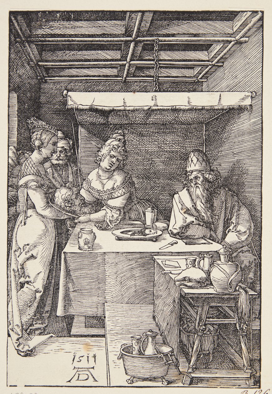 Pyhän Johannes Kastajan pää tuotiin Herodiakseen tekijältä Albrecht Dürer
