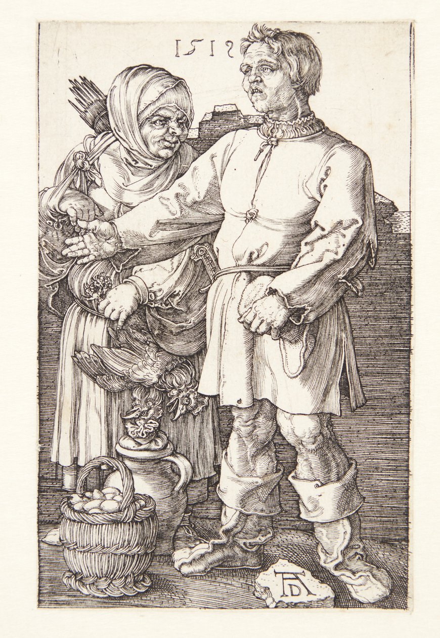 Talonpoika ja hänen vaimonsa torilla tekijältä Albrecht Dürer