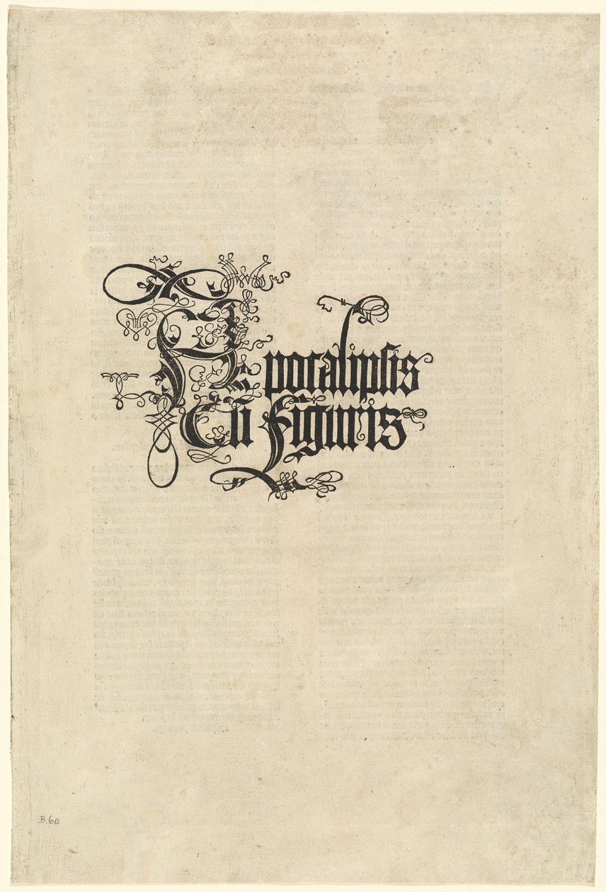Nimilehti, 1498. tekijältä Albrecht Dürer