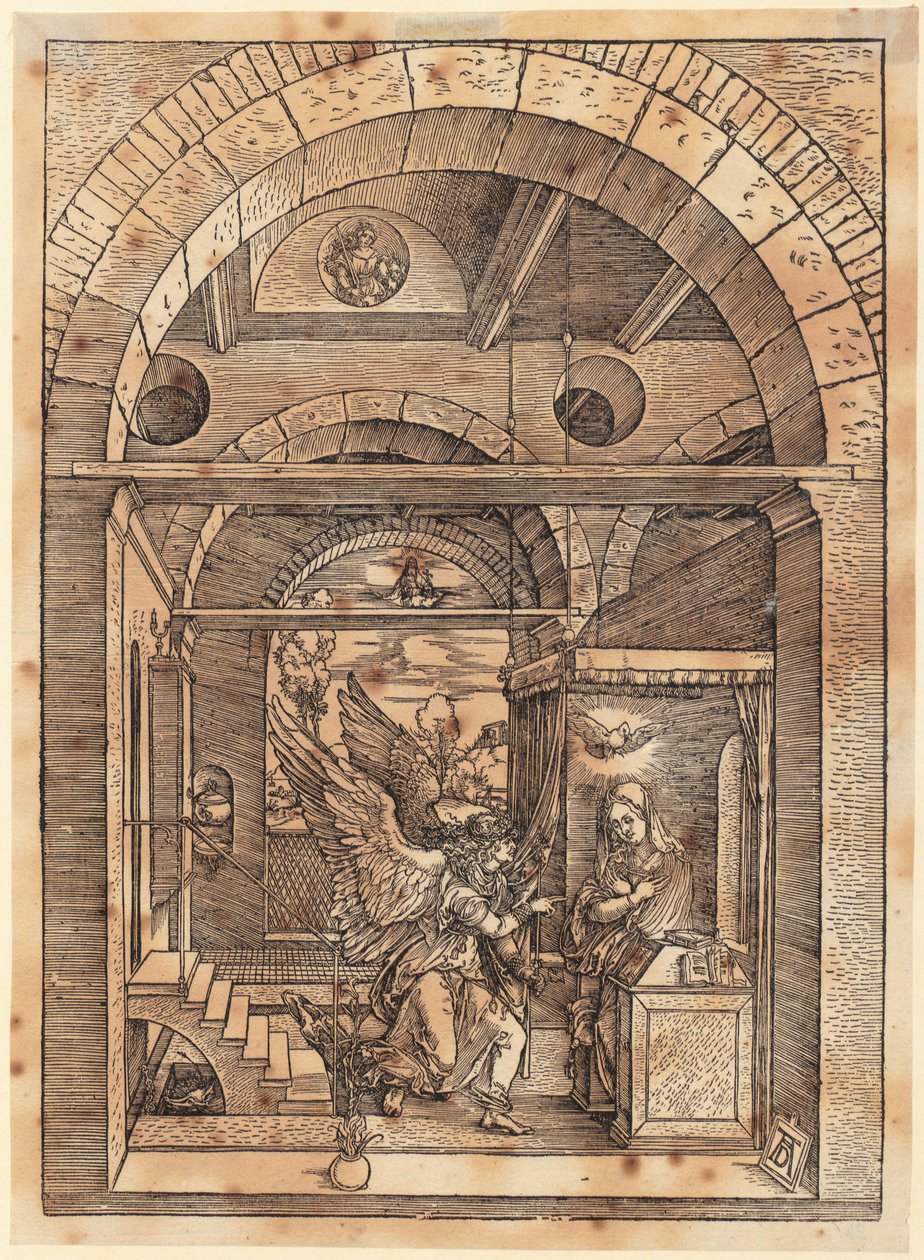 Marian kihlaus, sivu 7 sarjasta ”Marian elämä” tekijältä Albrecht Dürer