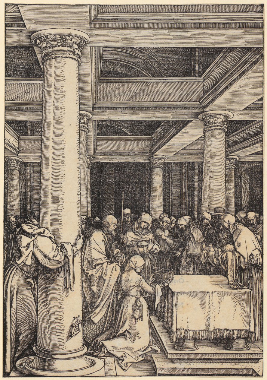 Marian kihlaus, sivu 7 sarjasta ”Marian elämä” tekijältä Albrecht Dürer